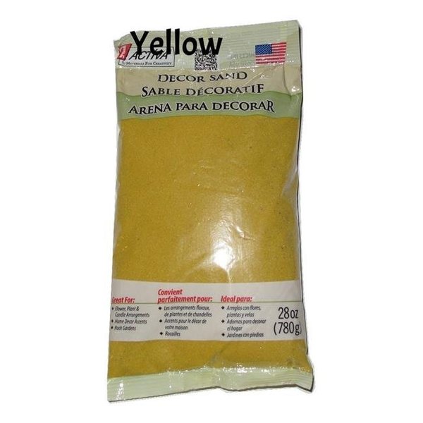 Decor Sand Decor Sand 4299 Activa 28 oz Bag of Decorative Sand; Yellow 4299